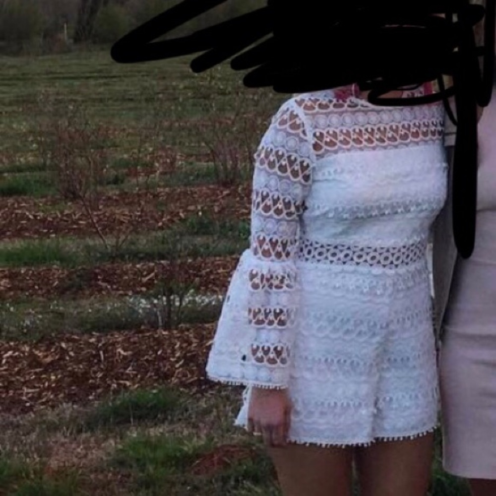 Alexis Bell Sleeve Crochet Romper